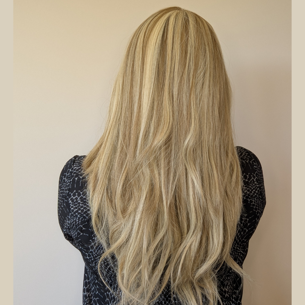 beige blonde luxury synthetic wig