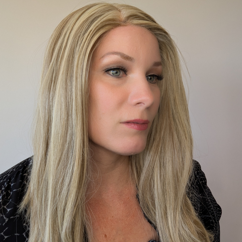 lace front wig luxury synthetic beige blonde side