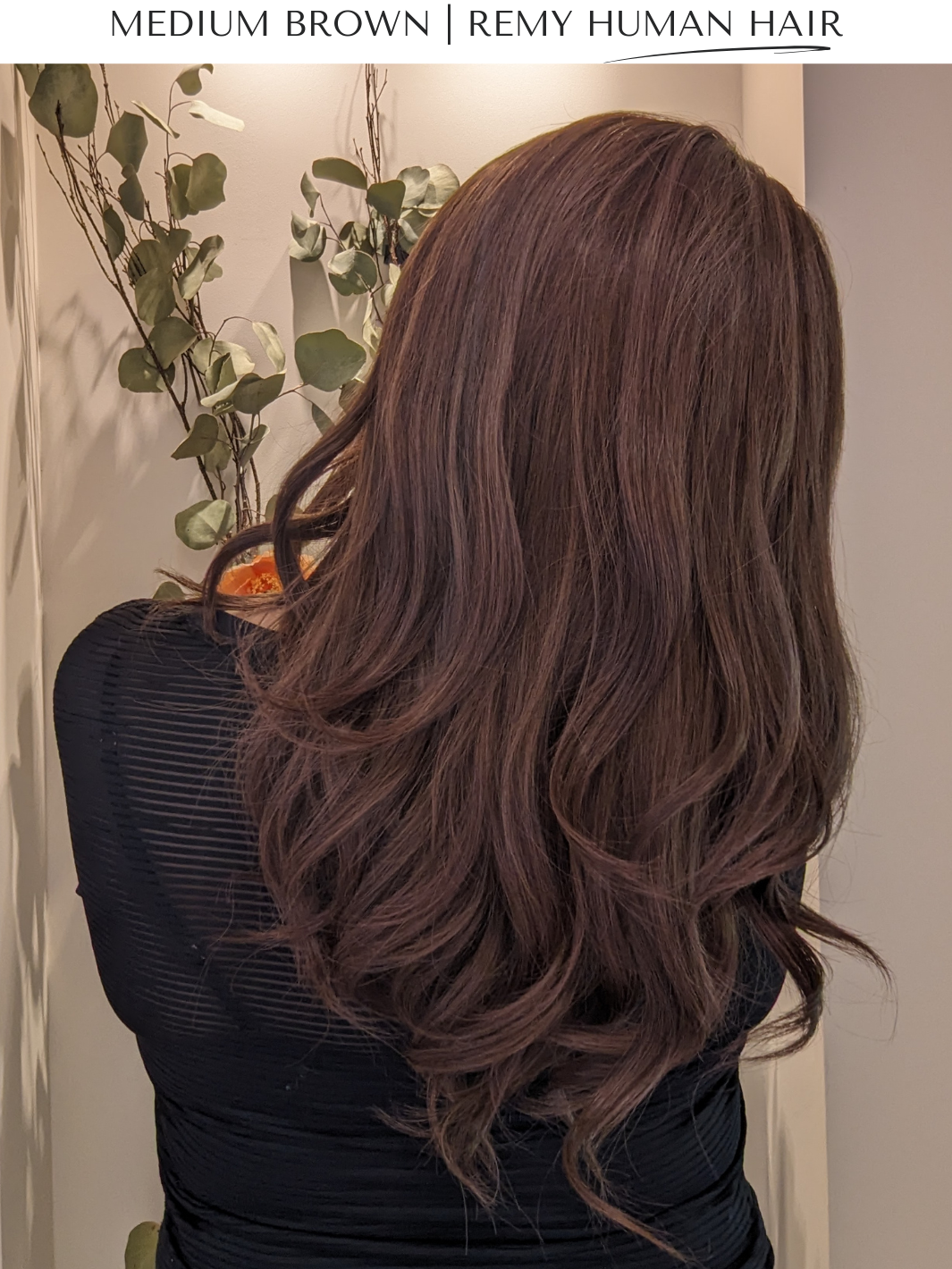 medium brown wig back