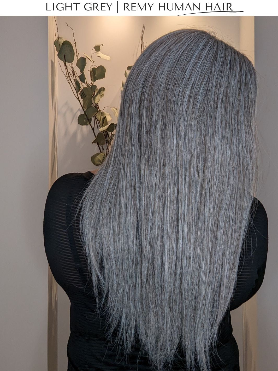 light grey wig bright light