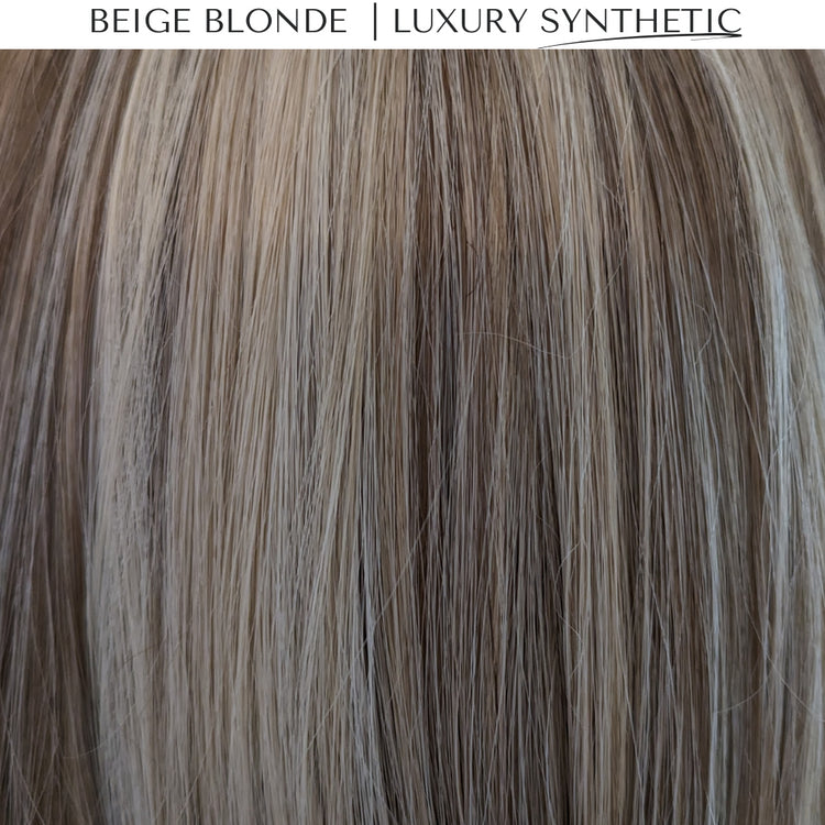 beige blonde wig luxury synthetic 