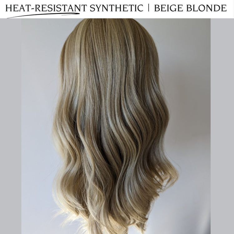 Headband wig.blonde.synthetic.heat resistant.back.bright light