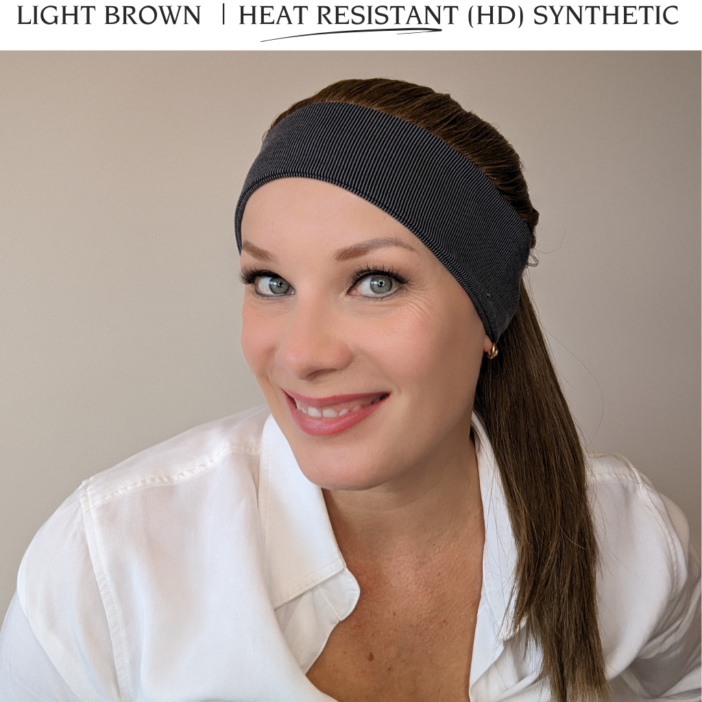 Ponytail headband deals wig