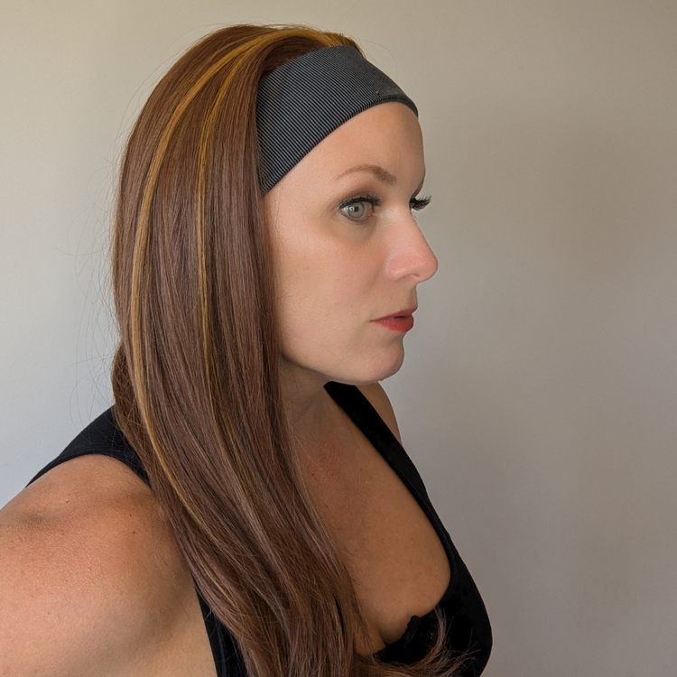 headband wig luxury synthetic natural red side