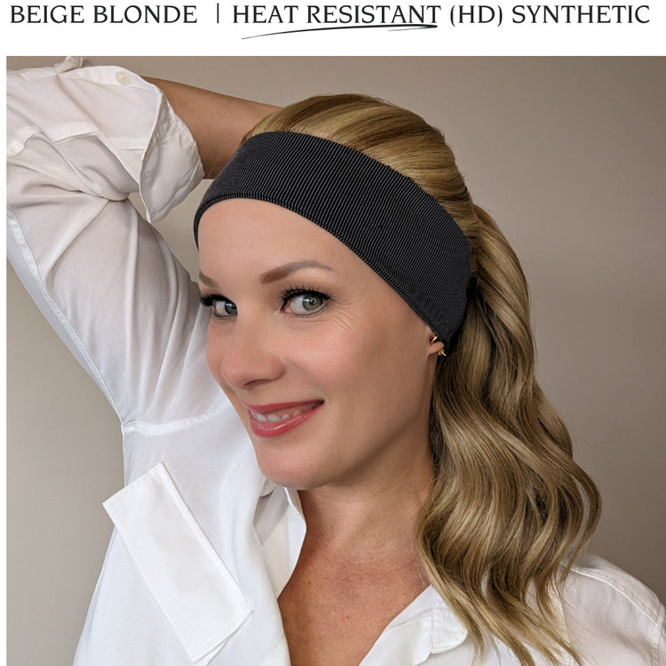 Headband wig.blonde.synthetic.heat resistant.side.main