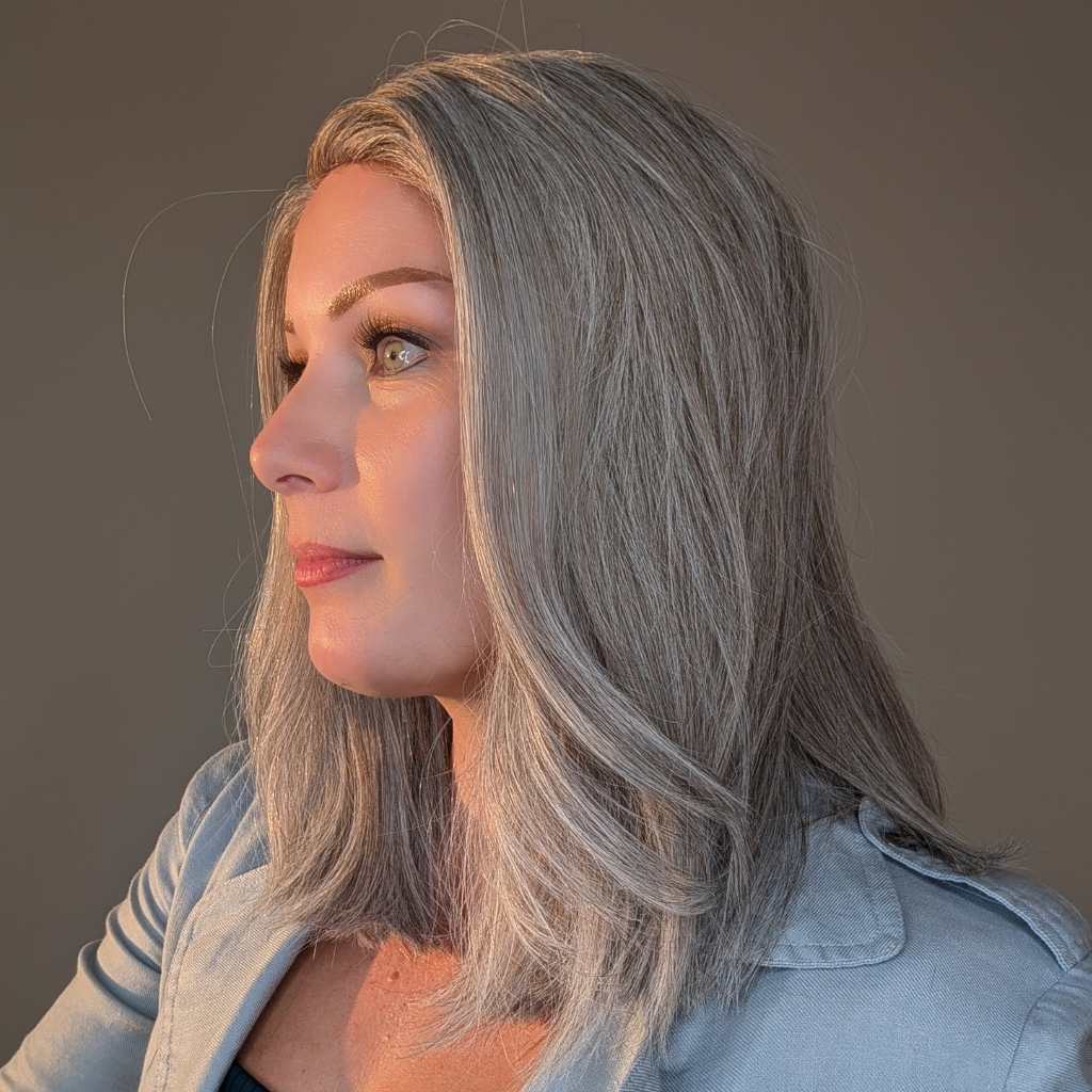 Medical Gripper Wig  | Luxury Synthetic | Light Grey