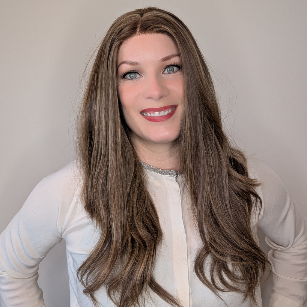 lace front wig luxury synthetic light brown front.2