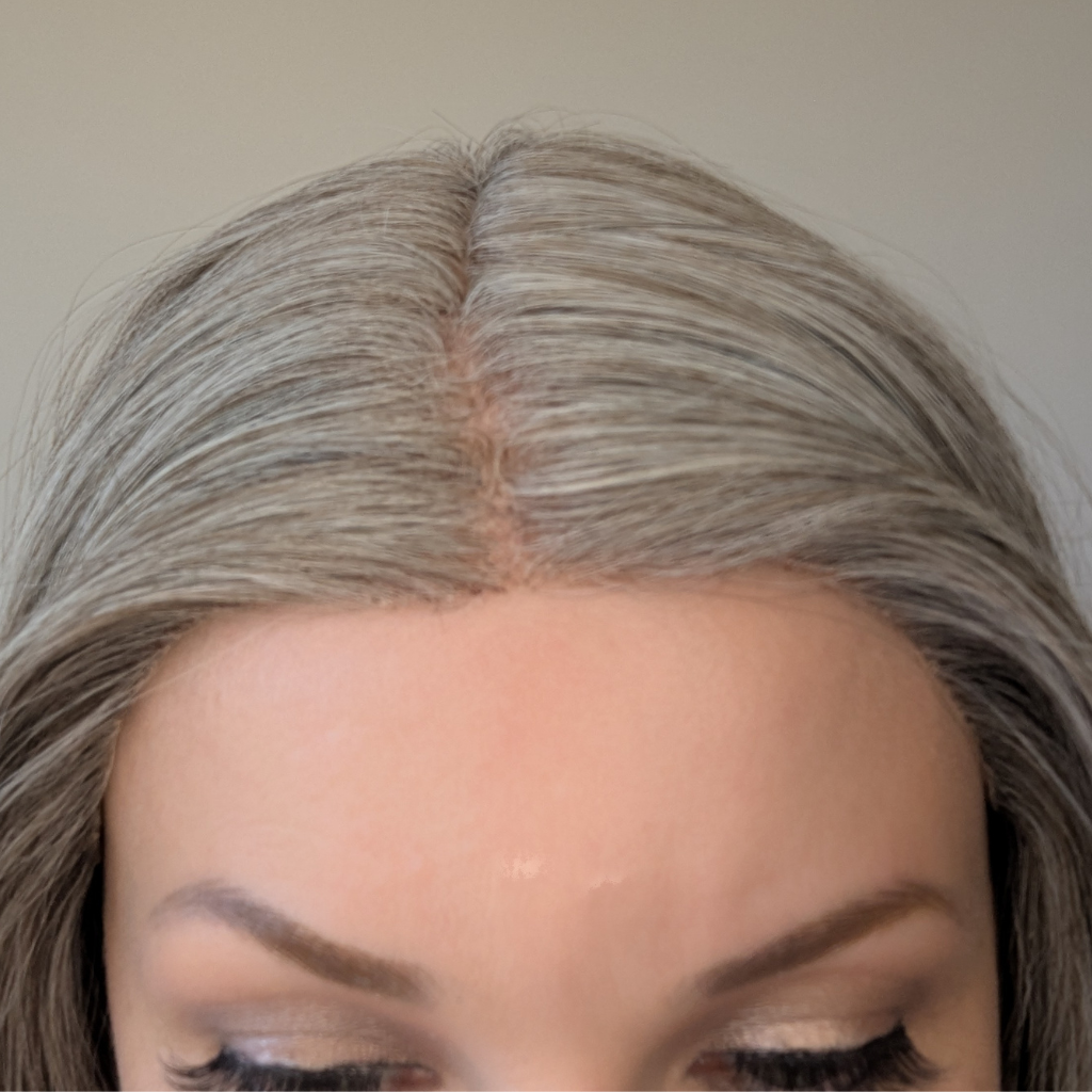 lace front wig luxury synthetic light grey top