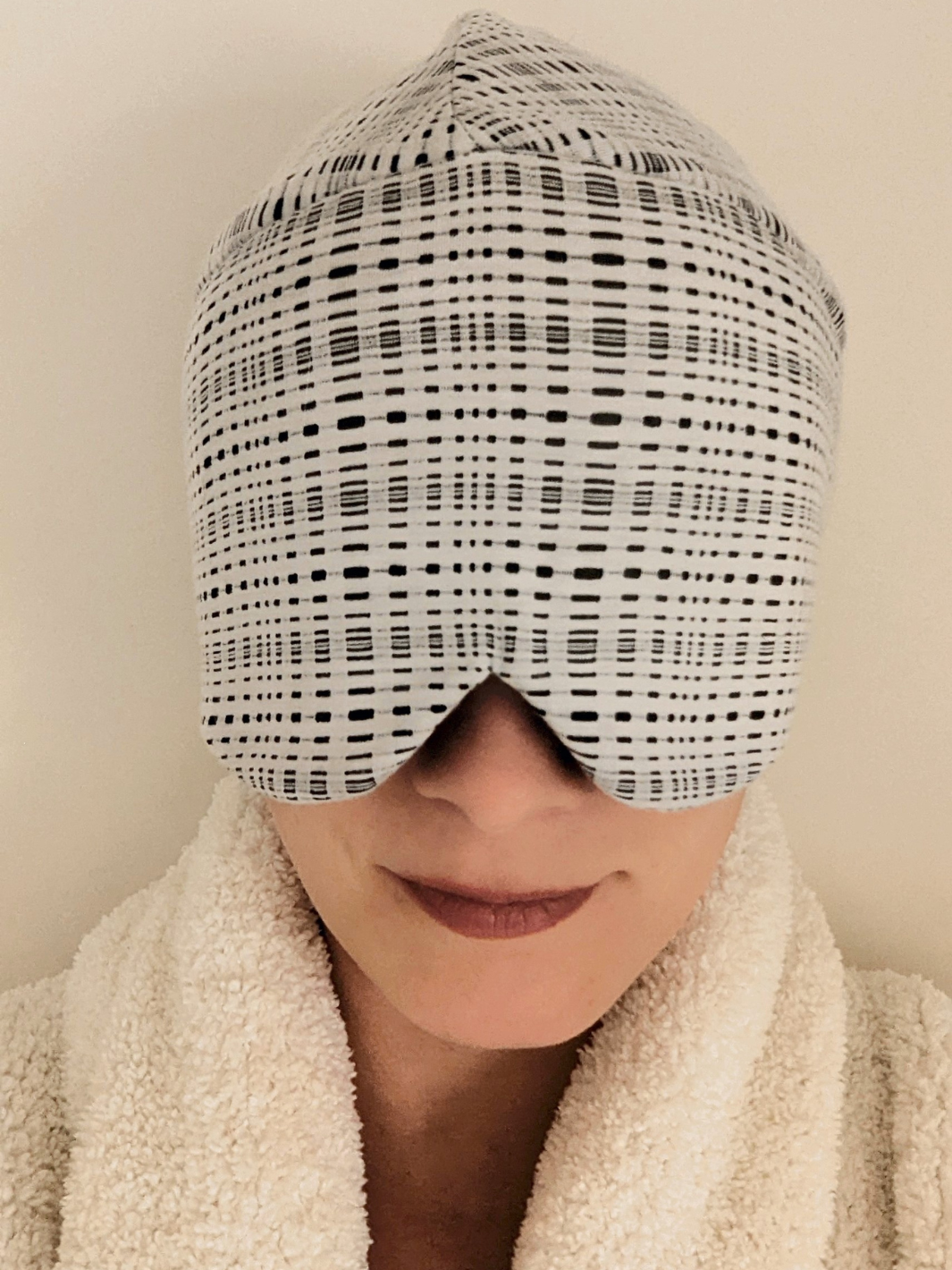 sleeping-cap-eye-mask #color black-white