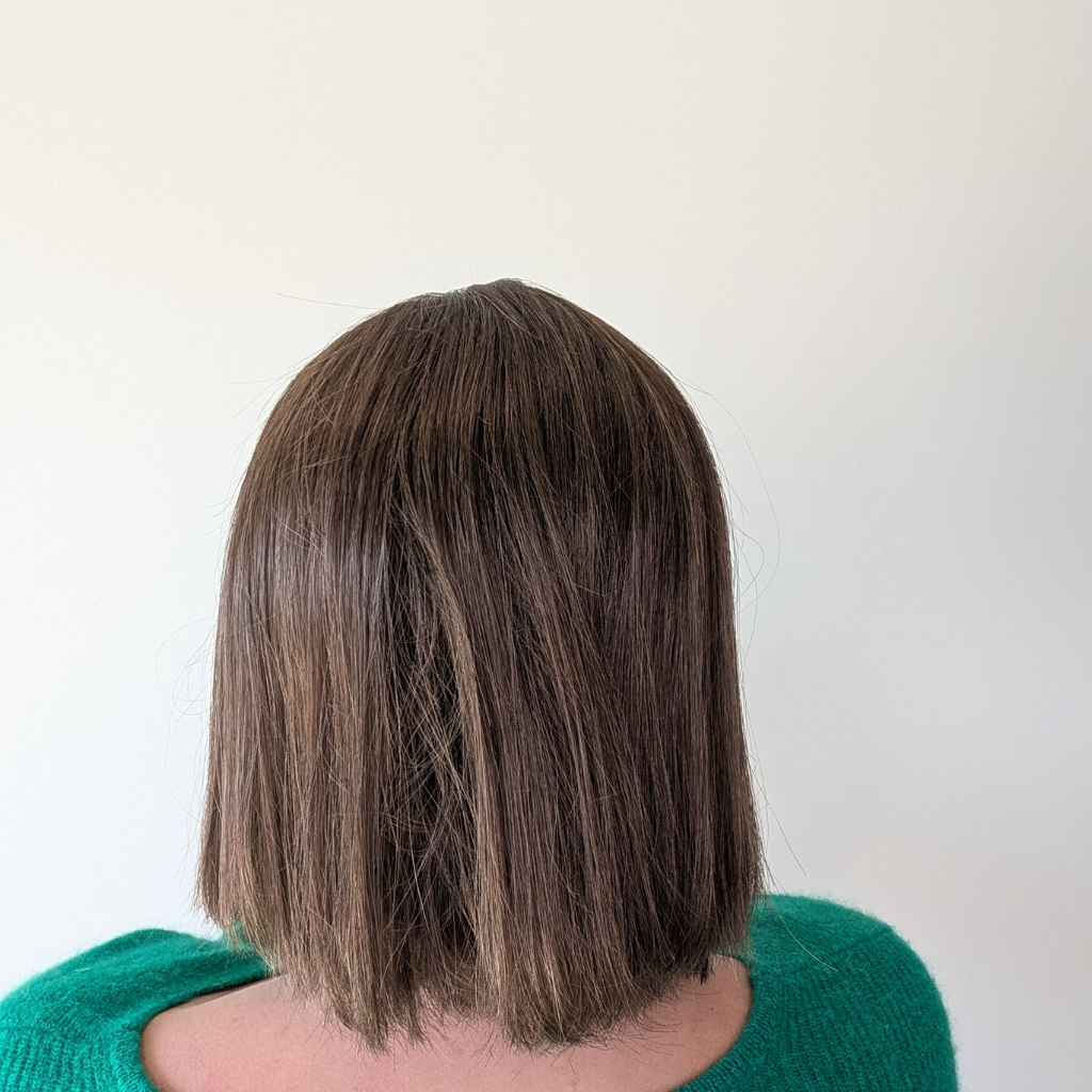 Synthetic Lace Front Wig Medium Brown Back