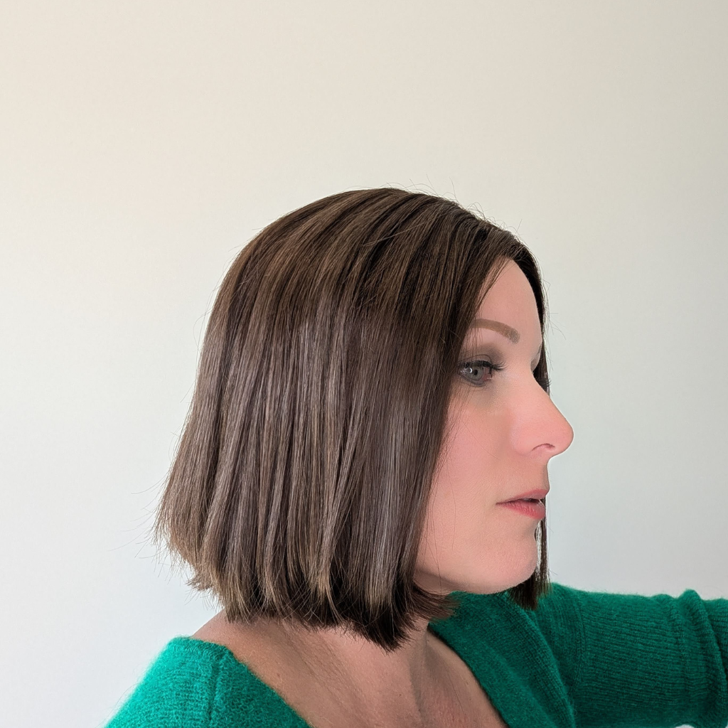 Synthetic Lace Front Wig Medium Brown Side 2