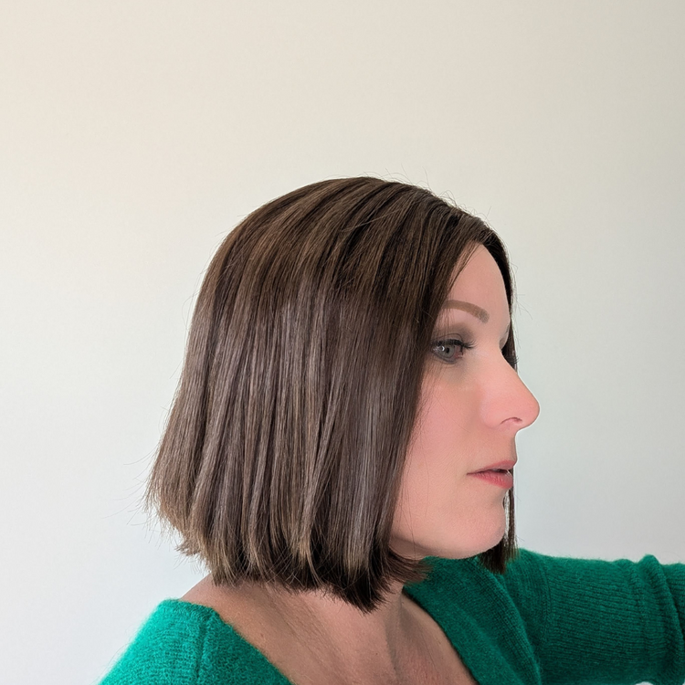 Synthetic Lace Front Wig Medium Brown Side 2