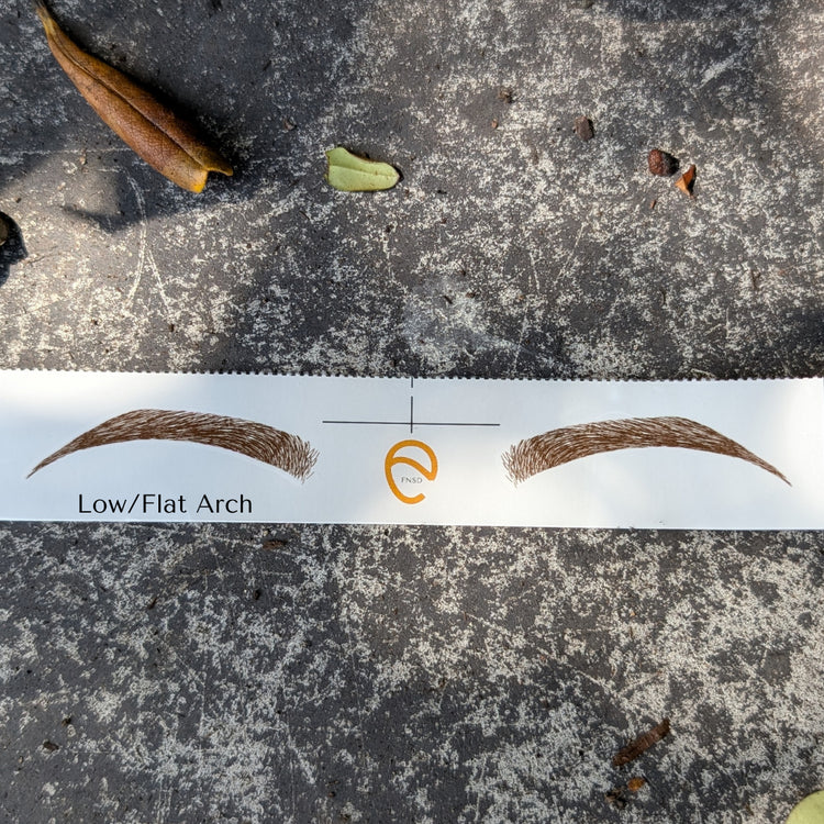 Temporary Eyebrow Tattoos Flat Arch Dark Brown
