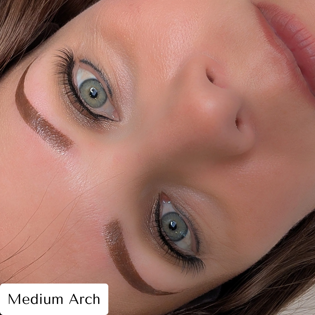 Temporary Eyebrow Tattoos Medium Arch Medium Brown