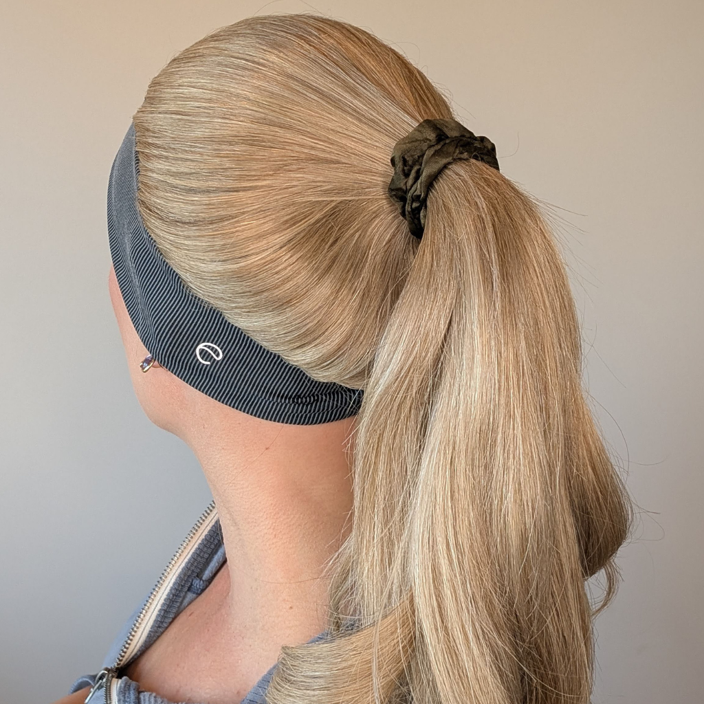 Sport Headband Wig Human Hair | Natural Blonde | Hand-Tied