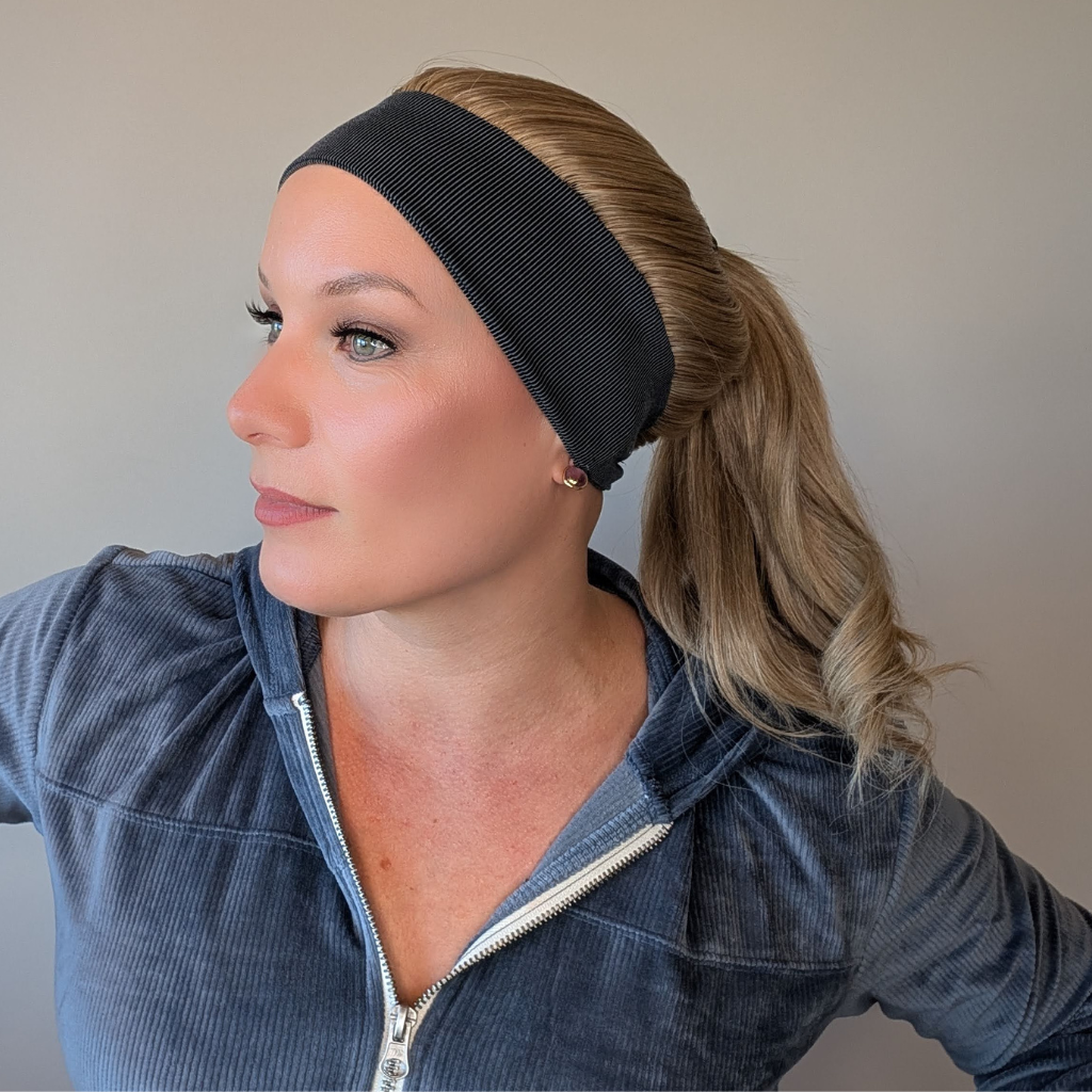 Sport Headband Wig Human Hair | Natural Blonde | Hand-Tied