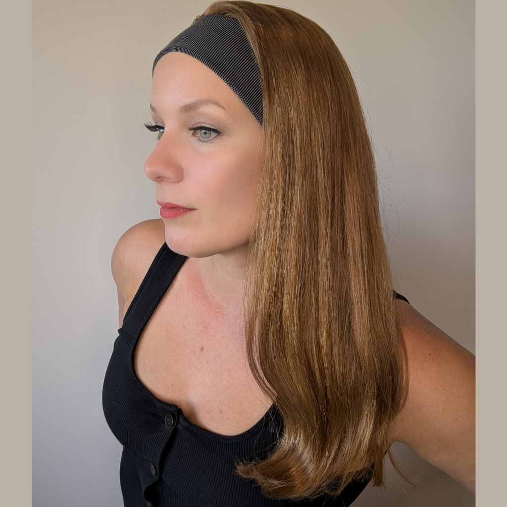 headband wig strawberry red side