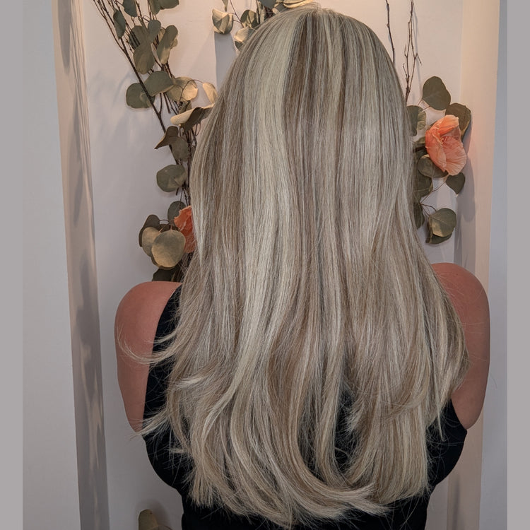 beige blonde luxury synthetic wig