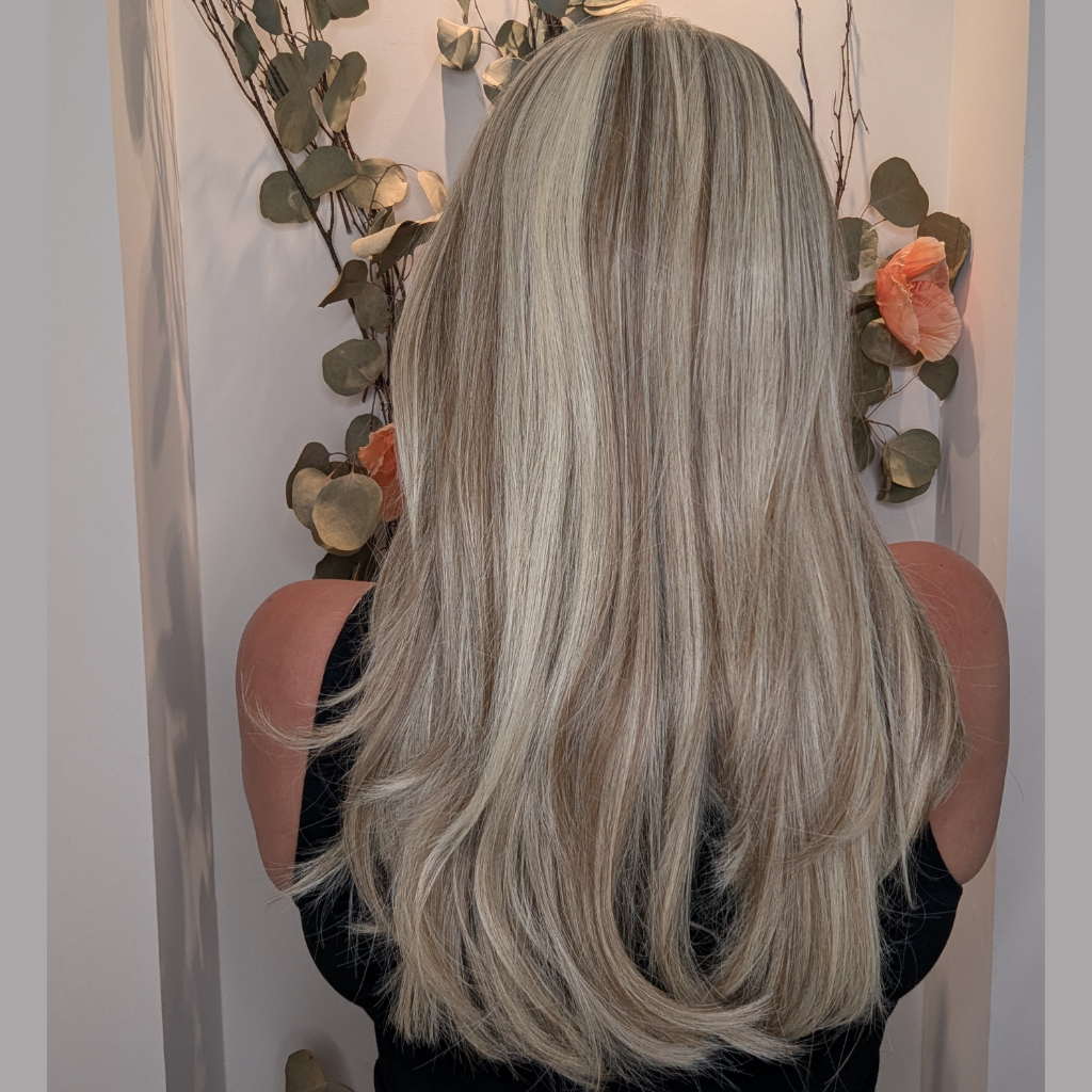 beige blonde luxury synthetic wig