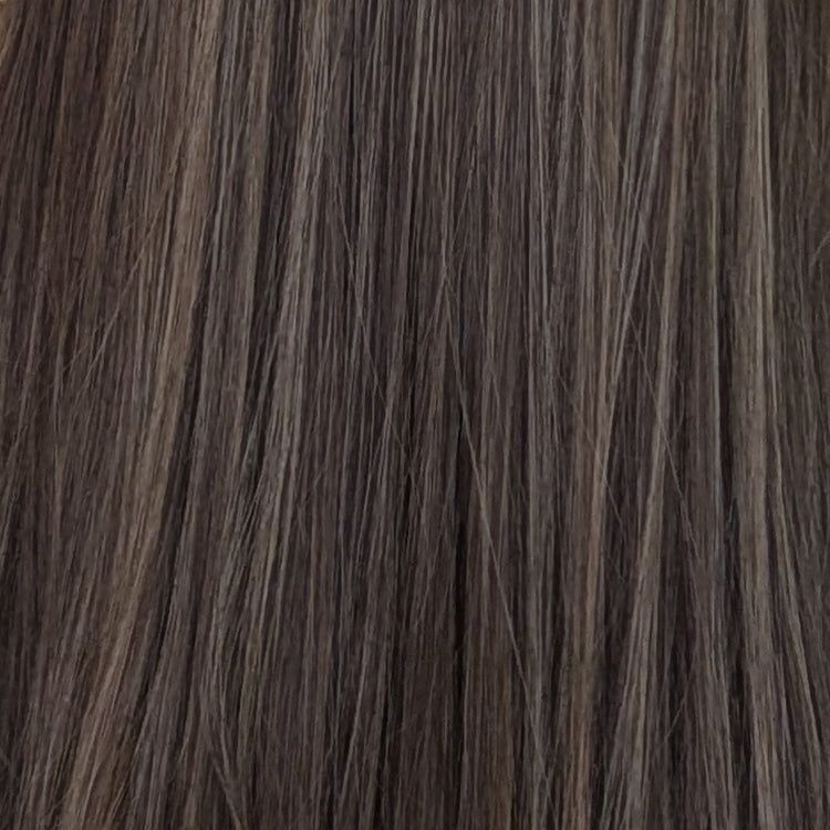 lace front luxury synthetic wig light brown close up