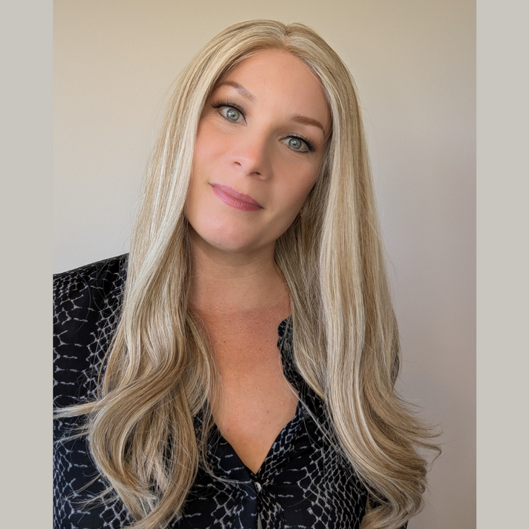 lace front wig human hair beige blonde side