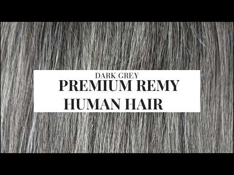 dark grey human hair wig